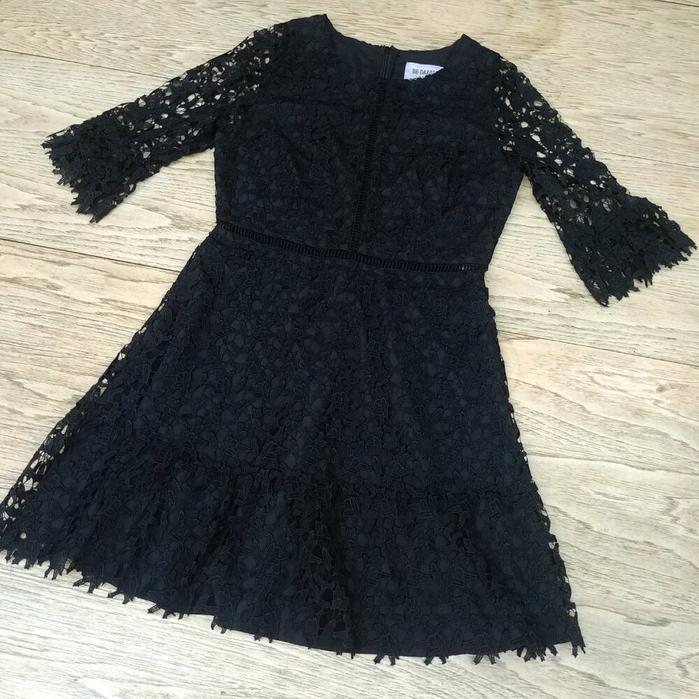 NEW NEVER WORN BB Dakota black lace cutout summer mini dress size 6